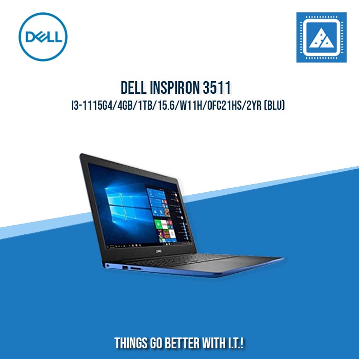 DELL INSPIRON 3511 I3-1115G4/4GB/1TB | BEST FOR STUDENTS LAPTOP DELL INSPIRON 3511 I3-1115G4/4GB/1TB | BEST FOR STUDENTS LAPTOP